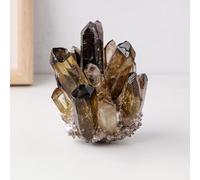 NHDVDVAV Cluster di Cristallo Naturale, Grande Esemplare Minerale di Quarzo, Ornamento curativo per energia, Meditazione e Arredamento per la casa,Tea Quartz,500~600g