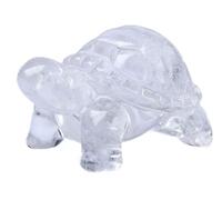 NHDVDVAV Piccola Statuetta di Tartaruga in Cristallo Trasparente Naturale per Pace e prosperità, Ornamento Artigianale in Pietre preziose Feng Shui per la Decorazione di casa, Ufficio e scrivania