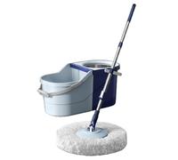 NHDVDVAV Set di mocio e Secchio con Rotazione a 360°, Doppio Secchio per Acqua Sporca separata, 2 Panni e Secchio Staccabile a 2 Scomparti, mocio e Secchio con strizzatore per Lavare i Pavimenti