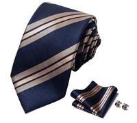 NHEISSCF Cravatte da Uomo, Cravatte Cravatta Gemelli Quadrati Set Combinato Matrimonio Aziendale