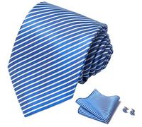 NHEISSCF Cravatte da Uomo, Cravatte Cravatta Gemelli Quadrati Set Combinato Matrimonio Aziendale