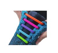 NHEISSCF Lacci Elastici in Silicone No Tie Quick Lace for Sneakers Unisex vestibilità Atletica(B Light blue-12pcs)