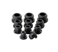 NHEISSCF Tappi per Fori in Silicone, 5/10 Pezzi Tappi in Gomma siliconica Nera Tappo a T Guarnizione a Scatto Resistente alle Alte Temperature(5 PCS,A-3mm(Solid))