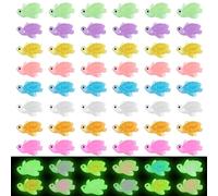 Nhemeylp 64 mini tartarughe luminose in resina a forma di animali che si illuminano al buio, per fai da te, giardino, casa delle bambole, feste, decorazioni in vaso, micro paesaggio, acquari