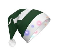 NHGJnk Bandiera Del Pakistan Stampa Adulto Peluche Led Cappello Di Natale, Illuminato Santa Cap Con Soft Trim Per La Celebrazione Di Natale