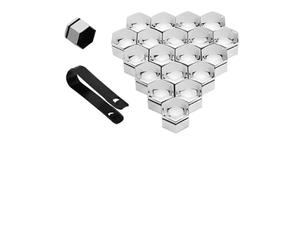 NHGTFOQ Copribulloni, per Audi A1 A1 S Line A1 S A2 A3 S Line A3 8P 8V A3 1995-2025 Set 20 Pezzi Copridadi Ruota Auto con Strumento Rimozione, Tappi Bulloni Cerchi in Lega,A-17mm