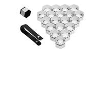 NHGTFOQ Copribulloni, per VW T-ROC/Golf 7 / Tiguan 2 / Passat B8 Set 20 Pezzi Copridadi Ruota Auto con Strumento Rimozione, Tappi Bulloni Cerchi in Lega,A-21mm