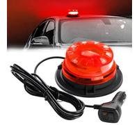 NHHEO 24 LED rotondo auto top lampada rossa lampeggiante di emergenza faro luce 8 modelli lampeggianti super luminoso impermeabile con base magnetica avvertimento luce della polizia adatto per auto