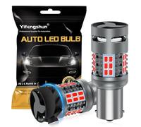 NHHEO P21W 1156 BA15S Lampadina LED Rosso CANBUS Senza Errori 4000LM Resistenza Anti Iper Flash Super Luminoso con Ventola 7506 1003 1141 1156A 1156A per Luci dei Freni Segnali di Direzione(2PCS)