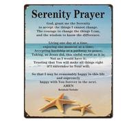 NHKSFBLQ Starfish and Scripture Metal Sign Serenity Quote Beach Vintage Wall Decor Rustic Tin Plaque for Coastal Home Cabin Living Room 8 X 12 in