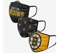NHL Boston Bruins Set Di 3 Mascherine Per Il Viso