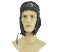 NHL Edmonton Oilers Casco Mento Cinturino Blu Navy Inverno Ragazzi Bambini A