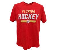 NHL Florida Hockey Panthers Ispirato Barkov #16 Adulti Uomo Rosso T-Shirt Tee