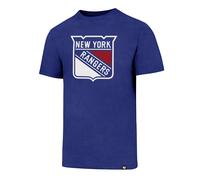 NHL Maglietta New York Ny Rangers Club Blu 47 Brand Hockey su Ghiaccio Logo