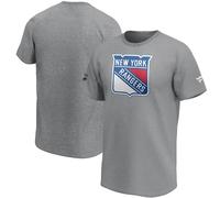 NHL Maglietta New York Rangers Mid Essenziali Primaria Logo Grafico Grigio