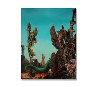 NHLDZYH Quadri Riproduzioni Opere Famose, (La notte infinita) di Max Ernst, Famose Stampe d'arte, Quadro Artistico da Parete per Soggiorno. 50x65cm Solo tela