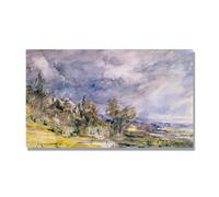 NHLDZYH Riproduzione di John Constable, (Vicino a Well Trail), Quadro Stile Romantico Inglese, L'ideale per i regali e le decorazioni natalizie. 80x136cm Solo tela