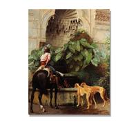 NHLDZYH Riproduzione Stampa su Tela, (Ritorno alla caccia) di Jean Leon Gerome. Immagini Paesaggi Naturali, Immagini Moderni Murale Soggiorno. 50x65cm Solo tela