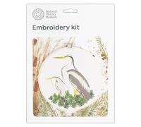 NHM Natural History Museum - Kit di decorazione a cerchio da ricamo, motivo aironi, 20,3 cm, kit da ricamo per adulti e kit per punto croce, per adulti e principianti, idea regalo, con motivo da