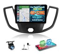 NHOPEEW 4+128G Autoradio per Ford Transit 2015-2018 con Wireless Carplay e Android Auto - Schermo incell da 9 pollici Supporto WiFi GPS Comandi al volante + Telecamera di retromarcia, Canbus