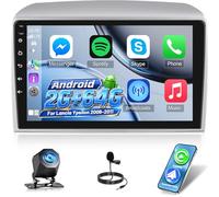 NHOPEEW Autoradio 2+64G per Lancia Ypsilon 2006-2011 con supporto per CarPlay wireless e Android Auto Mirror Link navigazione GPS comandi al volante 40 temi dell'interfaccia utente e video online