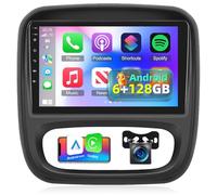 NHOPEEW Autoradio 8 Core 6+128G Android per Renault Trafic 2014-2021/Opel Vivaro 2014-2018 con Carplay wireless e Android Auto DSP Wifi GPS Comandi al volante Vista panoramica a 360