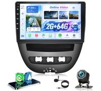 NHOPEEW Autoradio Android 2+64 GB per Peugeot 107 / Citroën C1 / Toyota Aygo 2004-2014 Supporta CarPlay Android Auto, video online, navigazione GPS e comandi al volante temi per l'interfaccia utente