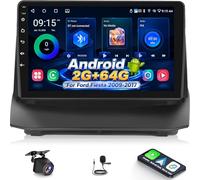 NHOPEEW Autoradio Android 2+64G per Ford Fiesta 2009-2017 con supporto per CarPlay wireless e Android Auto Mirror Link navigazione GPS comandi al volante 40 temi dell'interfaccia utente e video online