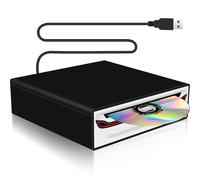 NHOPEEW Lettore CD/DVD USB esterno per auto, laptop e smart TV - Plug & Play USB 2.0, protezione antiurto, compatibile con tablet Android, include cavo USB e supporto