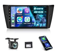 NHOPEEW Qualcomm 8 Core 4+64G Autoradio per BMW Serie 3 E90 E91 E92 E93 2005-2013 - 9 pollici Radio Supporto Carplay&Android Auto 5G Wifi&GPS DSP 3D Auto Mondel Display Ventola di raffreddamento