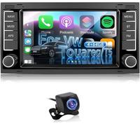 NHOPEW 4+64G Autoradio per VW Touareg 2004-2011 / Transporter T5 2004-2009 - Carplay wireless e Android Auto WiFi GPS - Mirror Link Steer 32EQ Controllo ruote Split Screen + Telecamera di backup