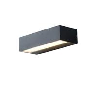 NHPJFDC Applique da Esterno a LED Impermeabile IP65 - Luce Moderna ad Alta luminosità in Alluminio Nero antiriflesso per Patio, Veranda, casa, corridoio, Giardino, Cortile (Luce Bianca 12W)