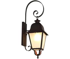 NHPJFDC Applique da Esterno in Alluminio Nero Rustico, Impermeabili, Ideali per portici e verande, con Vetro Bianco, Lampada da Esterno in Stile Rustico, lampadario Moderno.