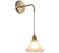 NHPJFDC Applique da Parete in Ottone e Vetro opalino, Lampada da Parete Vintage per corridoio, Lampada da Parete Moderna per Camera da Letto, Soggiorno, Bagno in Stile Rustico.