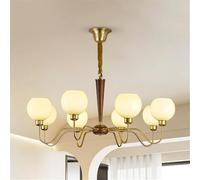 NHPJFDC Lampada a Sospensione contemporanea, Stile retrò Americano, Creativa, Soggiorno, Sala da Pranzo, Camera da Letto, Hotel, Villa, Bar, lampadario a LED per la casa, Semplice Arte (G 8 luci)