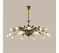 NHPJFDC Lampada a Sospensione Pastorale Americana, Lampada a LED Francese, Creativa, Floreale, per Soggiorno, Sala da Pranzo, Camera da Letto, Modello Villa, Decorazione per la casa (D 20 luci)