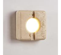 NHPJFDC Lampada da Parete Quadrata in Pietra, Applique da Parete in travertino, Applique a LED a Luce Calda, Lampada da Parete per Camera da Letto, Soggiorno, corridoio, Scale (1,9 Pollici dal Muro)