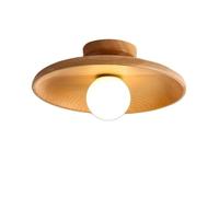 NHPJFDC Lampada da soffitto Rustica in Legno di Noce, Semi-Incasso, Moderna di metà secolo, per Cucina, corridoio, Veranda, Ingresso (Legno, Luce Calda)