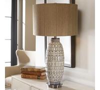 NHPJFDC Lampada da Tavolo Moderna in Ceramica a LED, Design Creativo, Stile Americano, Lampada da scrivania, Decorazione per Soggiorno, Camera da Letto, Comodino (Stile 2, Altezza 63 cm)