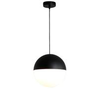 NHPJFDC Lampadario a Sospensione Circolare in Metallo e Vetro con Paralume a Globo e Attacco E27, con Vetro Bianco, Ideale per Loft Vintage, Camera da Letto Singola, Soggiorno, Isola Cucina.