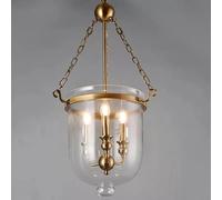 NHPJFDC Lampadario a Sospensione in Stile retrò Americano, Industriale e Country, a Forma di Secchiello, con Paralume in Vetro Trasparente, Ideale per ristoranti, Bar e Negozi di Abbigliamento.