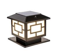 NHPJFDC Luci solari da palo - Lanterne da Esterno Impermeabili per Giardino, Luce Calda/Fredda Regolabile, Facile Installazione, Resistenti a Tutte Le intemperie, Design Classico