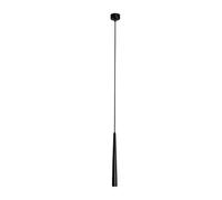 NHPJFDC Moderna Lampada a Sospensione cilindrica a LED Nera, con Tubo Lungo, Illuminazione a Sospensione cilindrica per Sala da Pranzo, Soggiorno, Ristorante, Bar