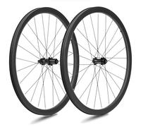 NHPJFDC Ruote per Bici da Corsa in Fibra di Carbonio 28/32/35/38/42/45/50/55/65 mm Ruote per Bici da Corsa 700C Perno Passante Freno a Disco Center Lock Supporto 24 Ore 8/9/10/11/12 velocità