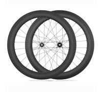 NHPJFDC Ruote per Bici da Corsa in Fibra di Carbonio 28/32/35/38/42/45/50/55/65 mm Ruote per Bici da Corsa 700C Perno Passante Freno a Disco Center Lock Supporto 24 Ore 8/9/10/11/12 velocità