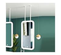 NHPJFDC Specchio Rettangolare da soffitto con luci a LED, Struttura in Metallo, mobiletto per Bagno, 3 Colori Regolabili, Adatto per camere da Letto e saloni (Bianco, 40x70 cm)