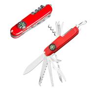NHPY 1 Articolo 9.5 * 2.5CM Coltellino Svizzero Hiker,Coltello Svizzero,Coltello Multiuso, coltellino Tascabile,11 funzioni（Dispone di apribottiglie, Bussola, Forbici, Lima per Unghie e Altro Ancora）