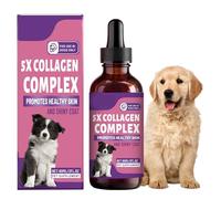 NHPY Collagene Liquido Per Cani,Integratore Per Pelle e Pelliccia,Forza Joint Supporto,Flessibilità e Mobilità,Supplemento For Fianchi e Articolazioni,60 Ml
