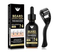 NHPY Kit Crece Barba, Aceite Barba con rodillo, estimula el Bigote y el Crecimiento, Regalos de Cumpleaños per hombres, carta (60 ml)