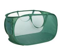 NHQZ 1 PCS Cesto Biancheria Pieghevole,Cesto Panni,Cesto Portabiancheria Salvaspazio,Utilizzato per Camera da Letto,Lavanderia, Camera dei Bambini,Hotel e Viaggi,Due Vani,Verde